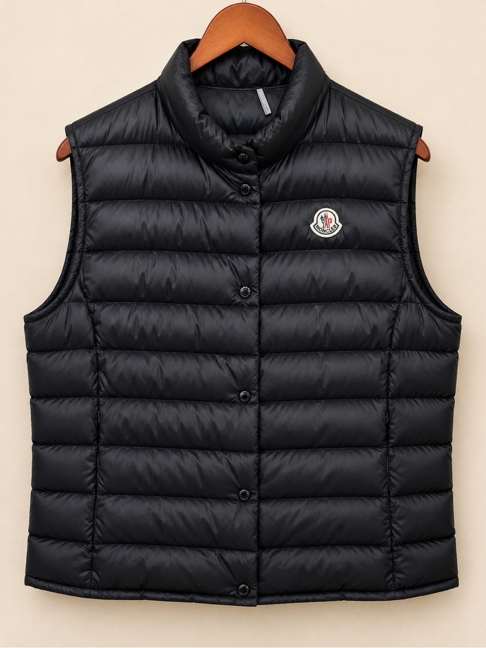 Moncler Liane Down Gilet Vest Black Women's Size 5 Lightweight